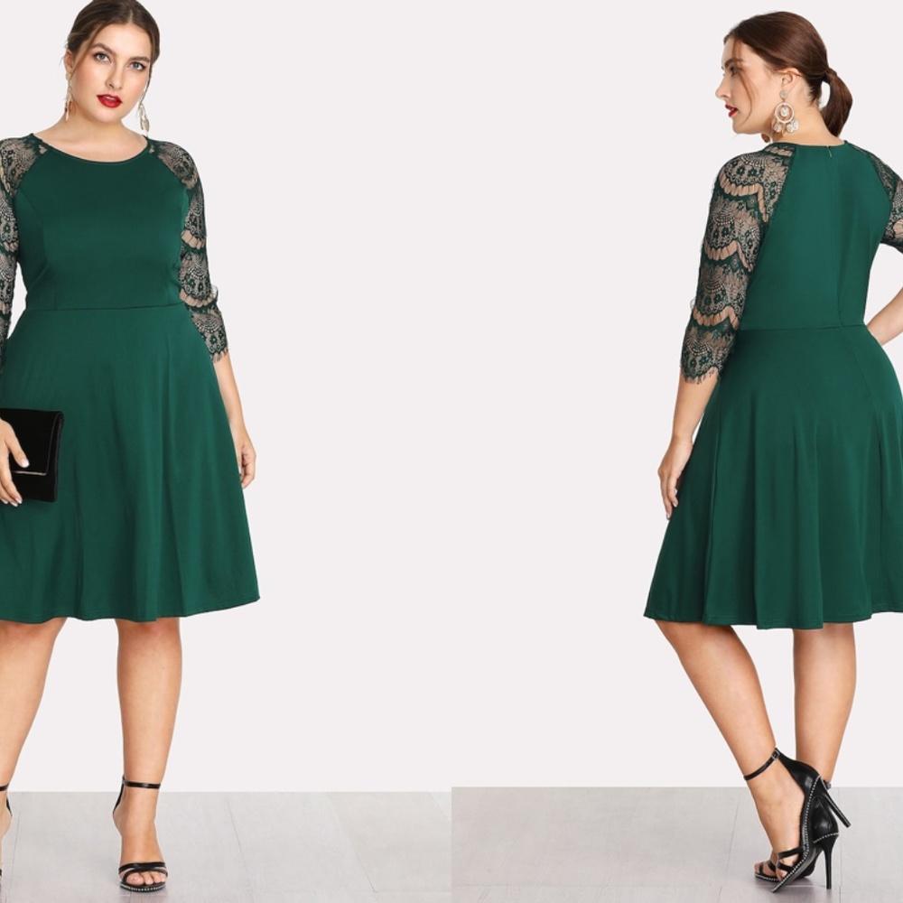 🥂NWOT Elegant Jade Vintage Dress by Shein